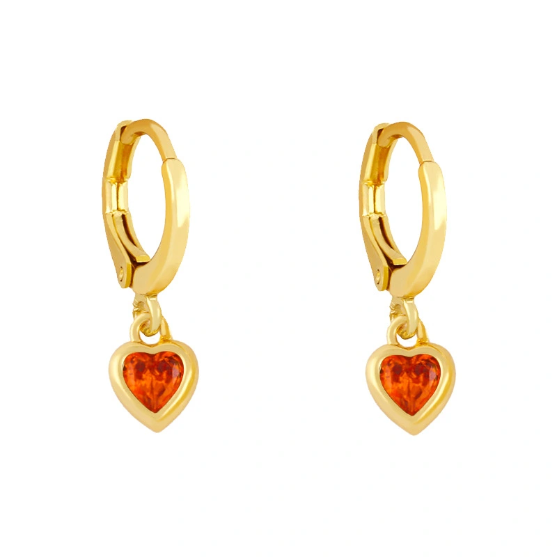 AS jewelry zircon earrings simple female niche design retro earrings net celebrity small love earrings erx80