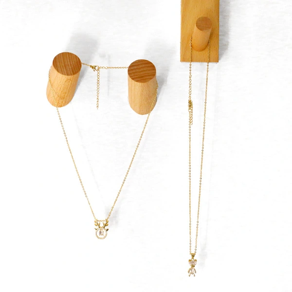 Clearance zircon cute bear necklace female European and American elk pendant clavicle chain temperament network celebrity accessories nkw30