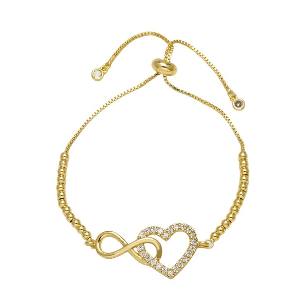 AS jewelry inlaid zircon love palm bracelet real gold plated flower pendant bracelet hand jewelry brd21