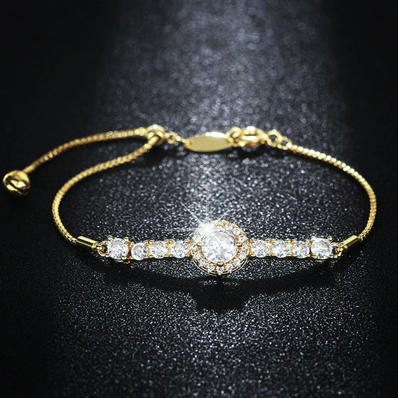 New bracelet from the source manufacturer for women, fashionable and individual, everyday elegant accessories, round zircon, shiny jewelry