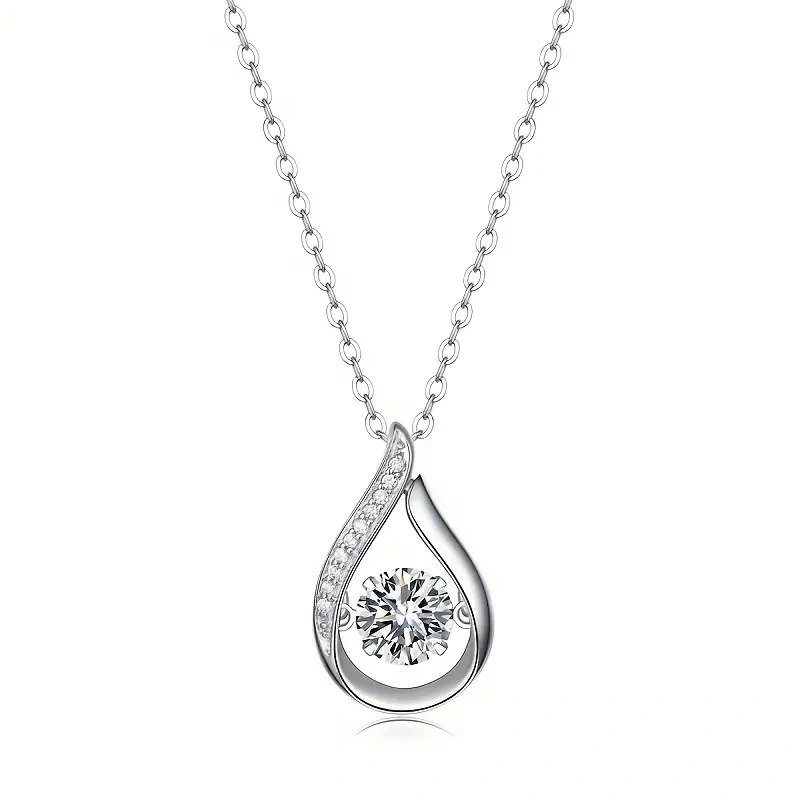  Live streaming hit teardrop-shaped necklace, high-end hollow design, geometric pendant, versatile and smart money accessories