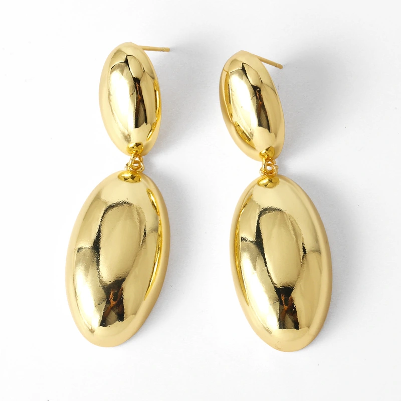 AS jewelry glossy water drop earrings female copper plated real gold high-end earrings earrings erz33