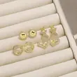 AS jewelry love smile earrings female versatile gold-plated zircon star earrings eru02