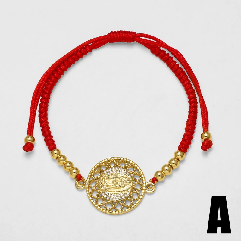 AS jewelry European and American Virgin Mary bracelet red hand-woven adjustable bracelet brk89 bracelet