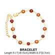 New jewelry niche personality small daisy splicing evil eye necklace bracelet jewelry set nkb538