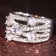   Wedding ladies niche ring female round line cross design niche style single ring