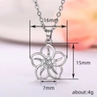  Five-petal cherry blossom necklace for women, popular sunflower clavicle necklace, Korean style zircon necklace