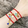 AS jewelry red bracelet gold-plated oil drop earth camera travel bracelet bre02