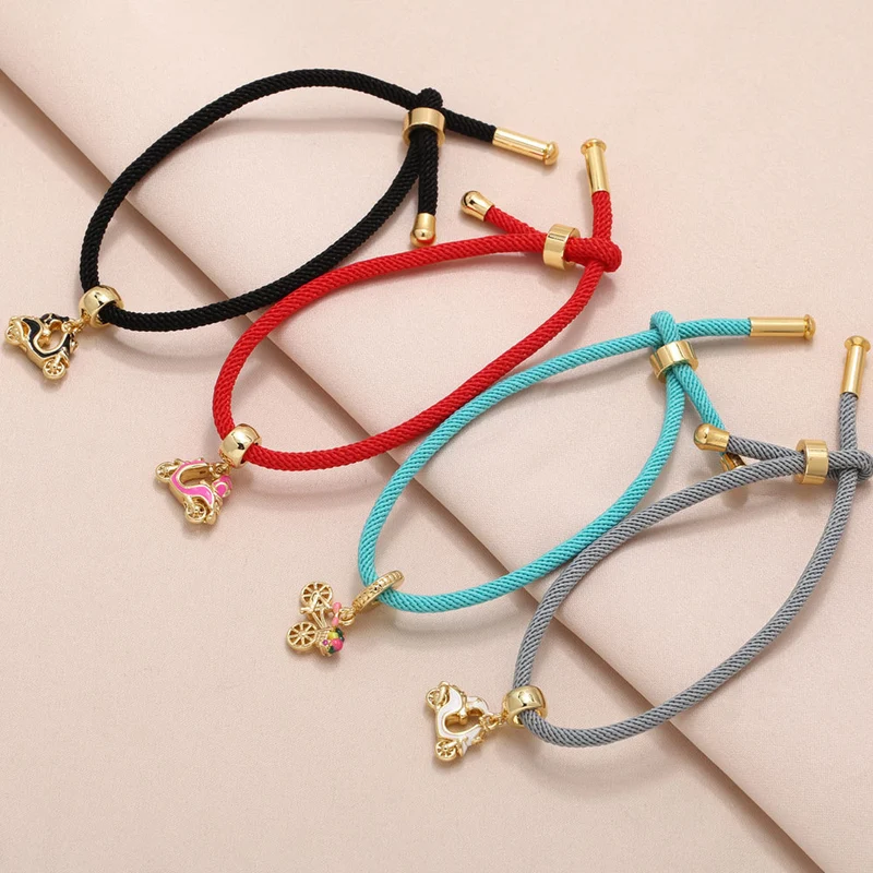 AS jewelry hot selling electric car pendant bracelet gold-plated oil drop color bracelet hand jewelry bre46
