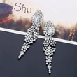 AS jewelry European and American simple tassel water drop earrings women's wedding crystal earrings earrings wholesale ern57