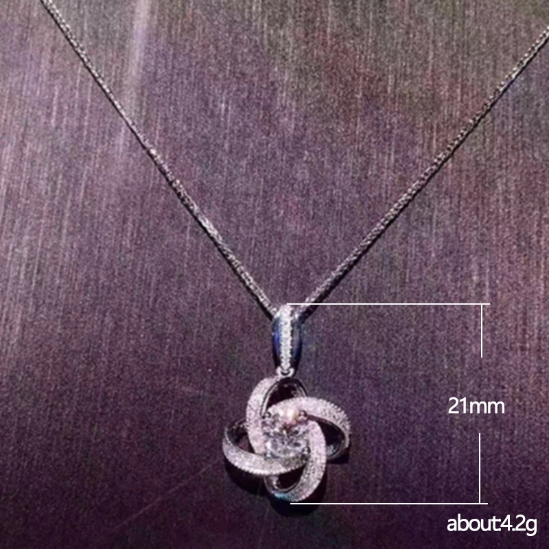 Japanese and Korean style new accessories exquisite flower zircon pendant necklace female literary forest plum clavicle chain