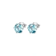Hot selling classic six-claw colorful zircon earrings for men and women, mini colored gemstone earrings