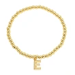AS jewelry hot selling gold three-dimensional 26 English letters beaded bracelet bracelet brb34