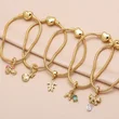 AS jewelry bracelet hot selling butterfly girl bracelet gold-plated zircon hand jewelry bre95
