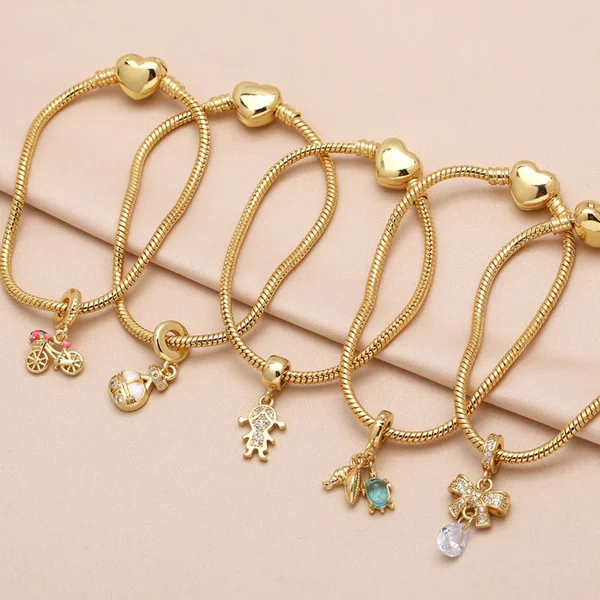 AS jewelry bracelet hot selling butterfly girl bracelet gold-plated zircon hand jewelry bre95