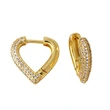 AS jewelry earrings heart earrings gold-plated zircon inlaid C-shaped earrings earrings era189