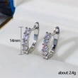 New simple straight row zircon earrings literary and fresh earrings for girlfriends and best friends
