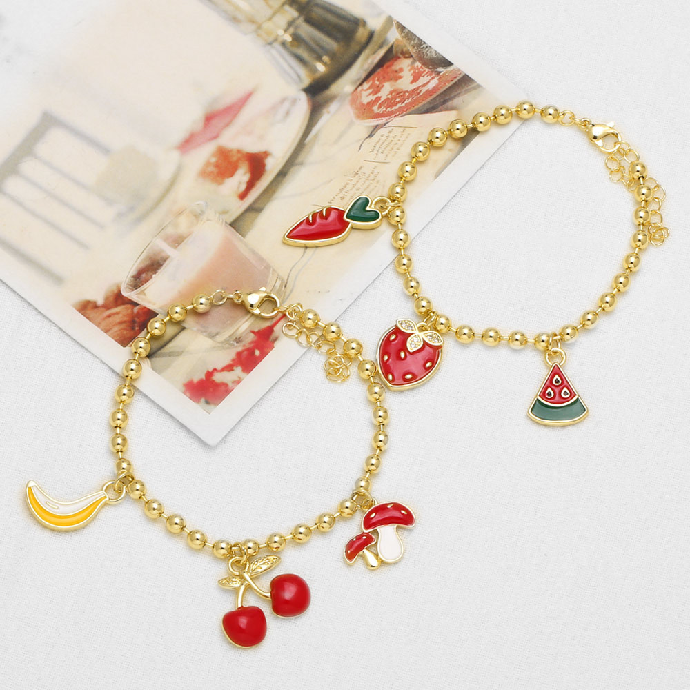 AS jewelry new fruit watermelon strawberry pendant beaded bracelet hand jewelry brk22 bracelet