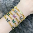 Clearance European and American fashion hip-hop butterfly bracelet female cool style personality fashion Cuban chain bracelet brd40
