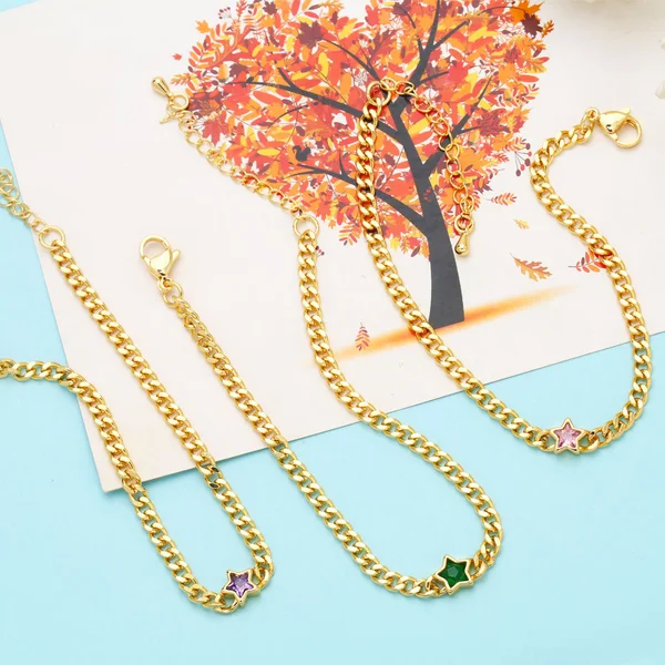 Clearance star bracelet women's European and American niche design high-end luxury simple five-pointed star bracelet brj21