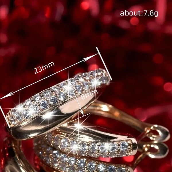   Hot selling new U-shaped earrings European and American super flash geometric simulation ear buckles fashionable temperament female earrings