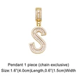 Hot selling zircon English letter necklace European and American fashion hip hop men and women 26 letter necklace nkb174