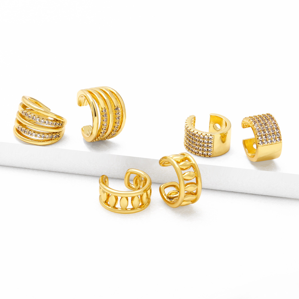 European and American new personality fashion ear clip no pierced earrings female retro temperament light luxury niche ear bone clip ert78