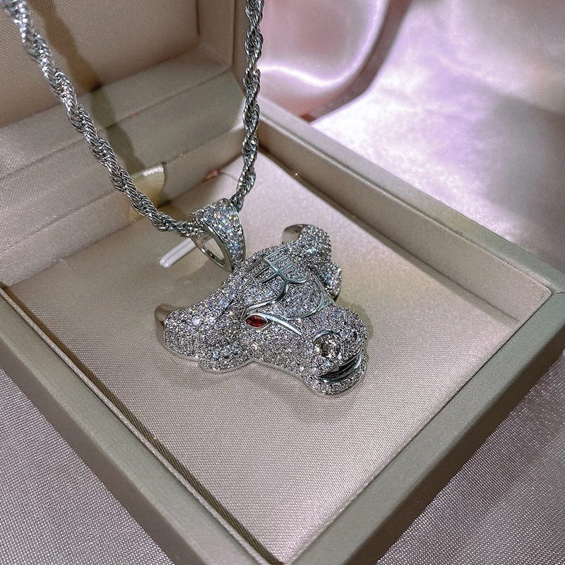   New creative and domineering zodiac bull head pendant necklace copper micro-inlaid zircon high-quality necklace