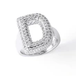 Jewelry Europe and the United States hot selling 26 English letter ring gold-plated full zircon fat letter ring rih91