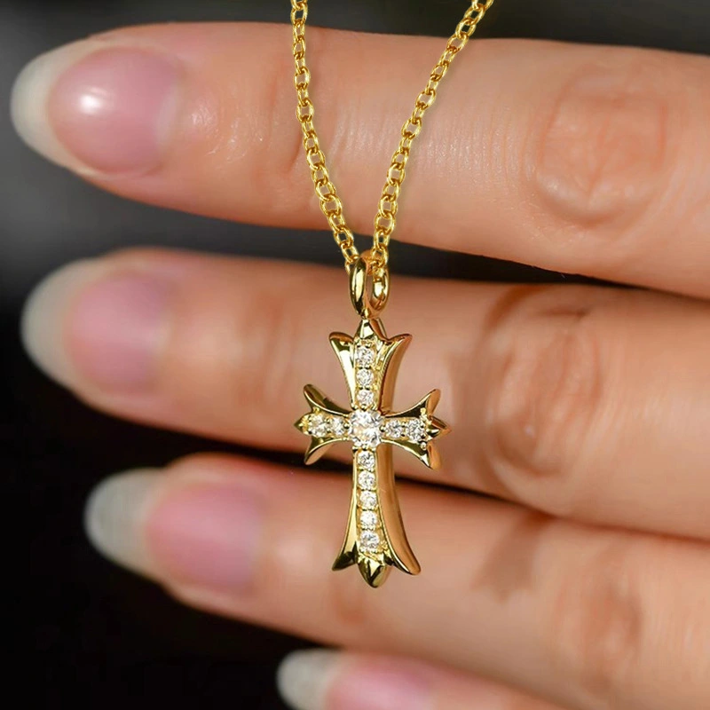   Hot selling palace style pendant necklace micro inlaid zircon fashion jewelry personality trend temperament style