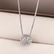  European and American three-dimensional necklace for women, heart hollow design necklace, Internet celebrity style sweet box chain pendant
