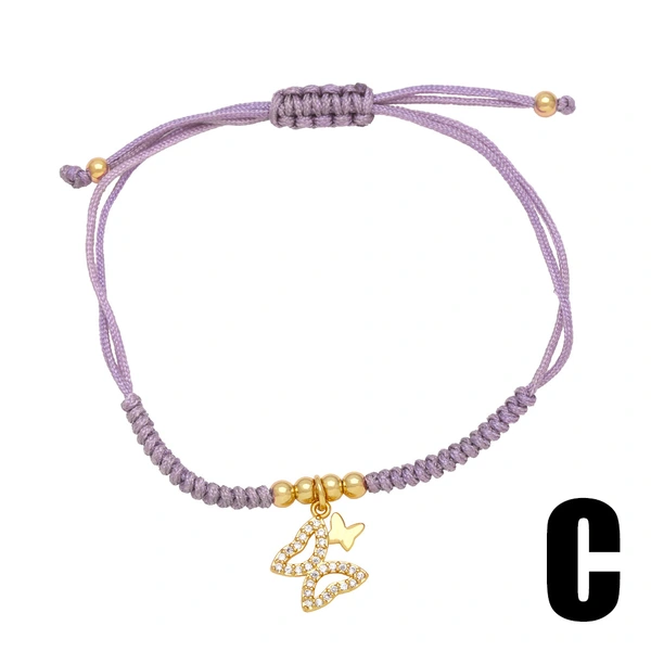 Clearance European and American jewelry small fresh butterfly bracelet bracelet women simple versatile braided bracelet brg98