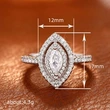  New live jewelry creative horse eye shining zircon wedding ring women's wedding jewelry