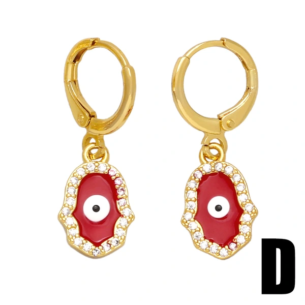 European and American creative personality devil eye earrings female niche retro Fatima hand earrings ert62