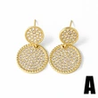 AS jewelry Europe and the United States hot selling full zircon round irregular gold-plated earrings eru48 earrings