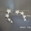 Japanese and Korean style retro metal geometric earrings creative single row five-pointed star earrings Yiwu manufacturers supply