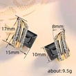 Temperament personality wing earrings new style trendy all-match round face earrings geometric quadrilateral elite female earrings