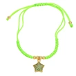 European and American inlaid colored zircon five-pointed star bracelet female personality creative versatile braided rope bracelet brm52
