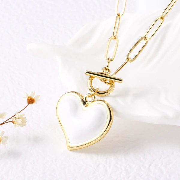 AS jewelry hot selling love heart shaped oil drop pendant necklace clavicle chain nkb840 necklace