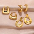 Clearance hot sale geometric gold-plated earrings female simple retro high-end glossy earrings earrings ery22