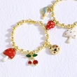 AS jewelry mushroom cherry gold-plated pendant bracelet hand jewelry bracelet brk43 bracelet