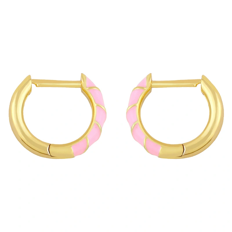 Clearance color oil drop earrings cold style geometric small ear ring ear buckle European and American jewelry accessories erx89