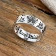  Fashionable and stylish engraved ring for women, simple and creative butterfly ring, fashionable metal matching ring