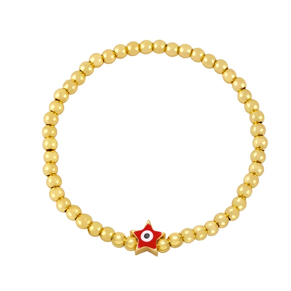 Clearance simple five-pointed star devil eye bracelet female style star eye bracelet brj26