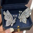 New butterfly smart jewelry for women high-end simulation animal jewelry micro-inlaid zircon geometric style
