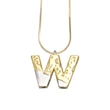 AS jewelry European and American 26 English letters pendant necklace female two-color gold-plated clavicle chain nkp20