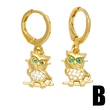 Hot selling earrings European and American simple zircon all-match cartoon animal earring pendant wholesale ert97