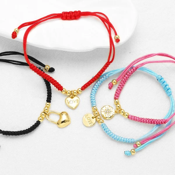 AS jewelry Europe and the United States best-selling color bracelet gold-plated 18k gold love peach heart pendant bracelet bracelet brd99