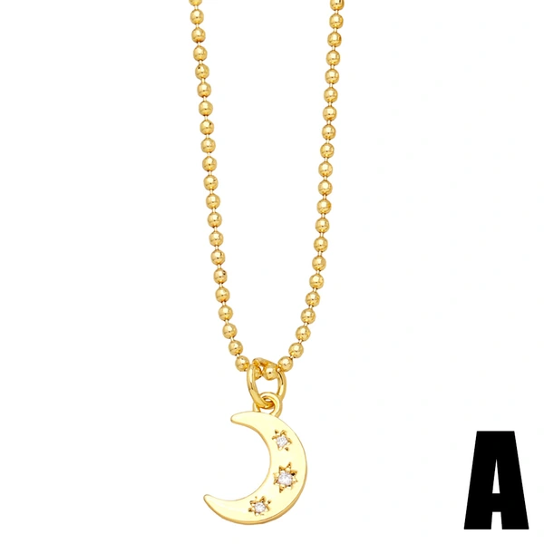 European and American jewelry niche simple clavicle chain star moon pendant necklace female choker necklace nkb603