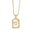AS jewelry European and American new shell cube 26 English letters necklace clavicle chain female nkb581